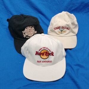 Lot Of 3 Vintage Hata Tommy Bahama Planet Hollywood Head Rock Cafe